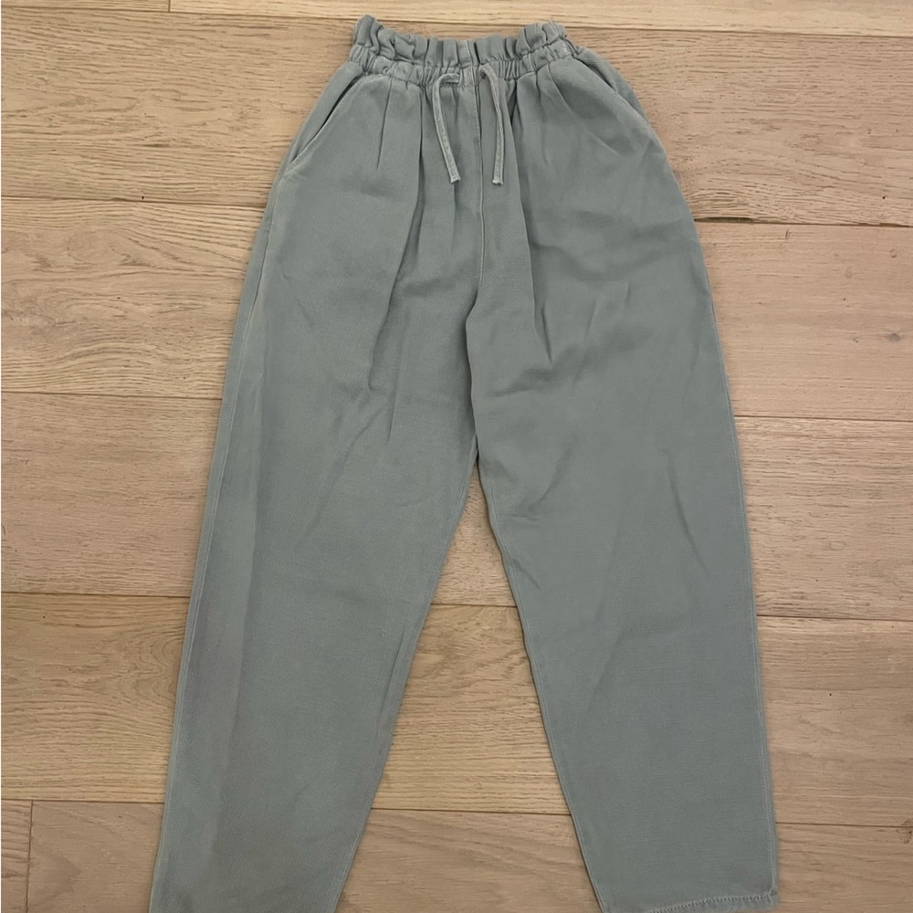 Zara Denim Wash Wide Leg Pants
